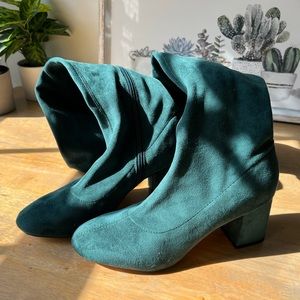 Thigh High Emerald Green Boots, 8.5